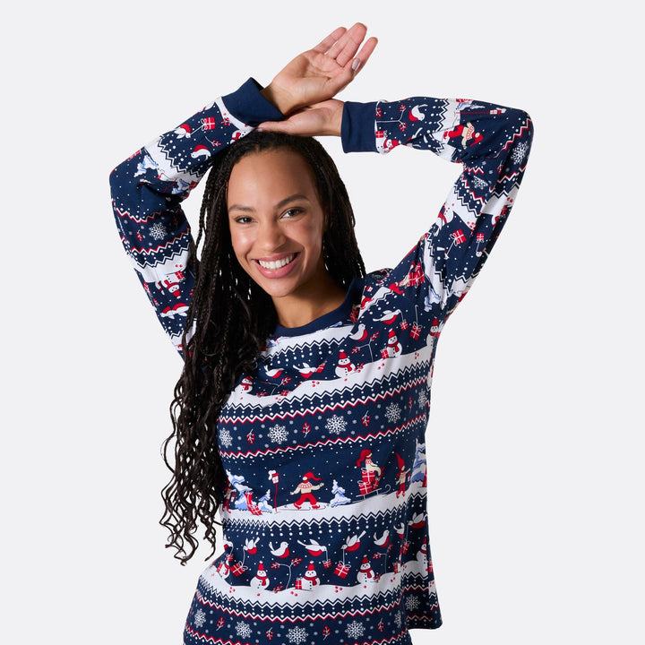Kerstlandschap Kerstpyjama's Gezin