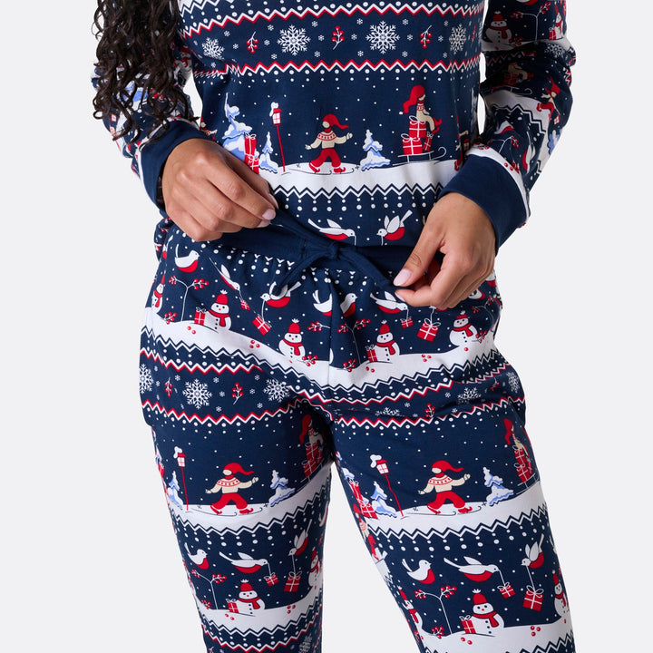 Kerstlandschap Kerstpyjama Dames