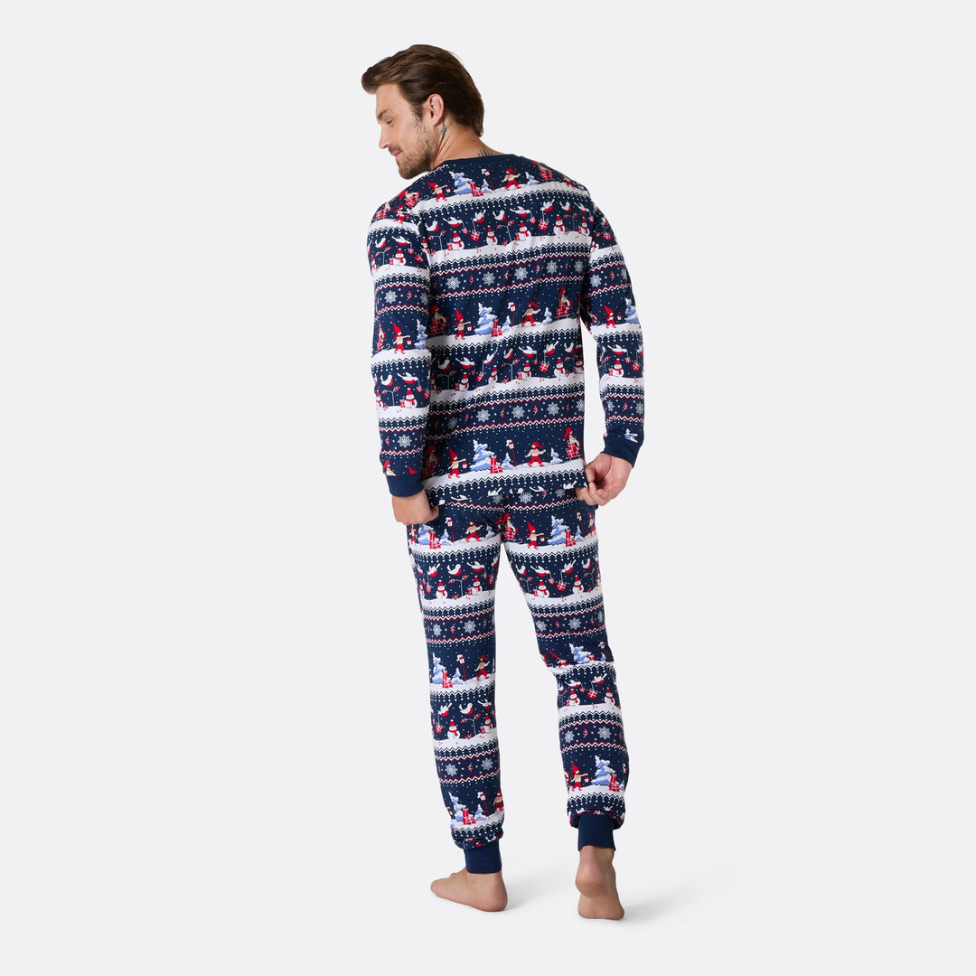 Kerstlandschap Kerstpyjama Heren