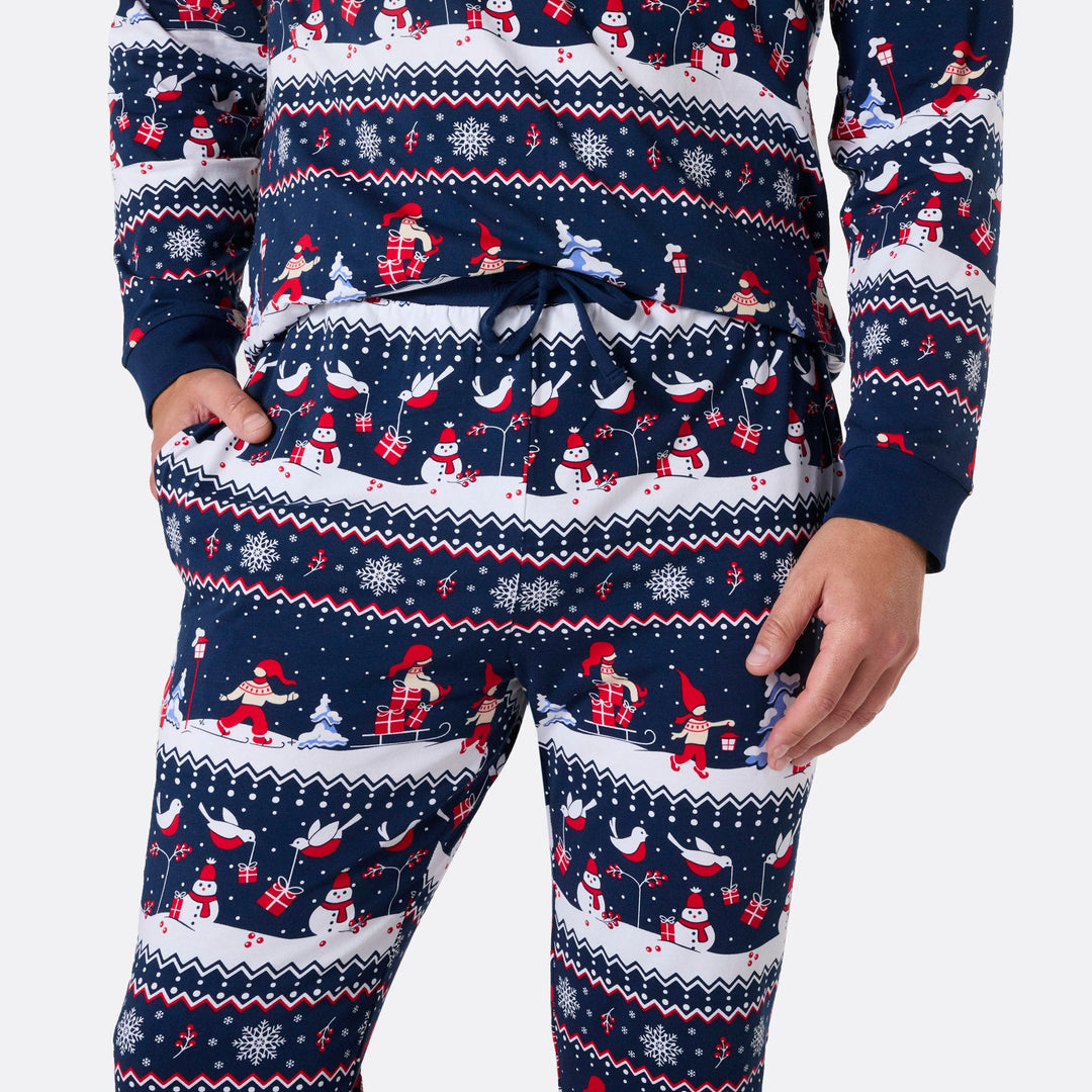 Kerstlandschap Kerstpyjama Heren