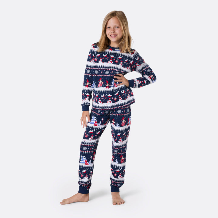 Kerstlandschap Kerstpyjama Voor Kinderen