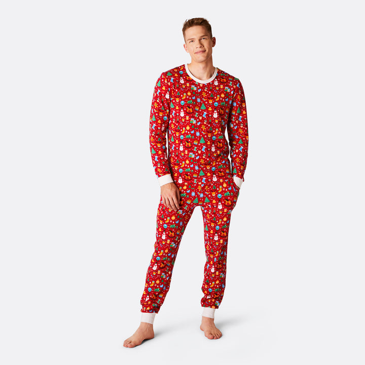 Kerstdroom Rood Kerstpyjama Heren