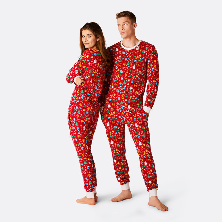 Kerstdroom Rood Kerstpyjama Heren