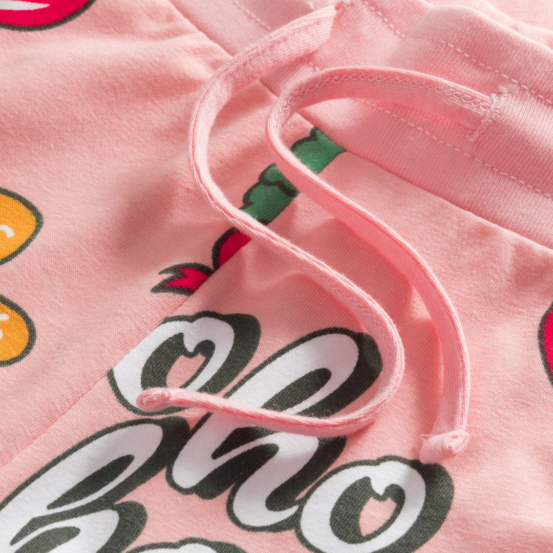 Roze Hohoho Kerstypyjama voor Kinderen