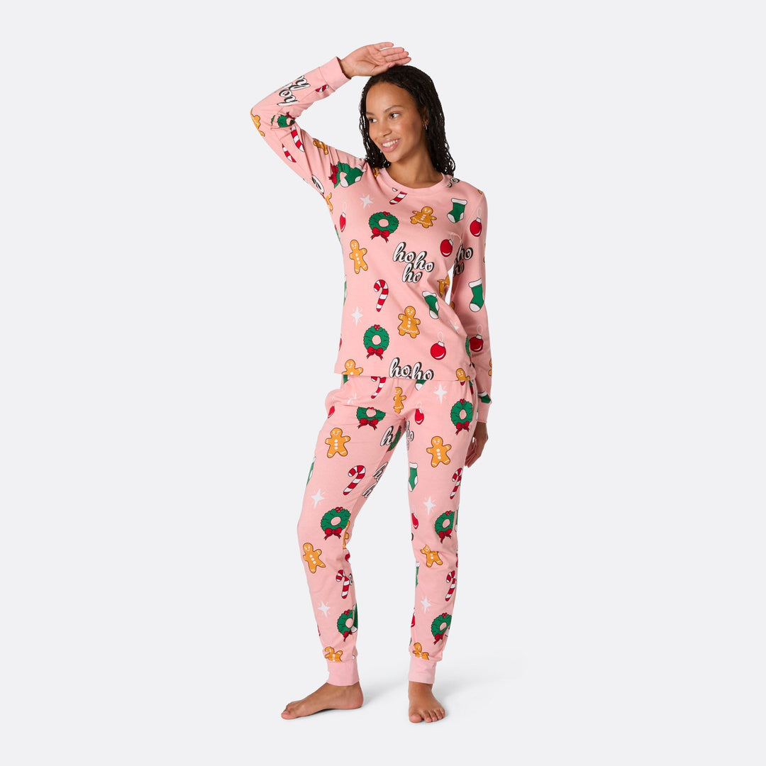 Roze Hohoho Kerstpyjama's Gezin