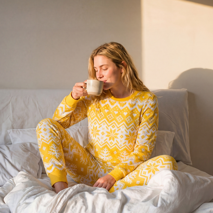Gebreid Patroon Paaspyjama Dames