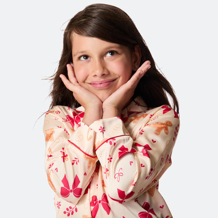 Peperkoek Satijnen Kerstpyjama voor Kinderen