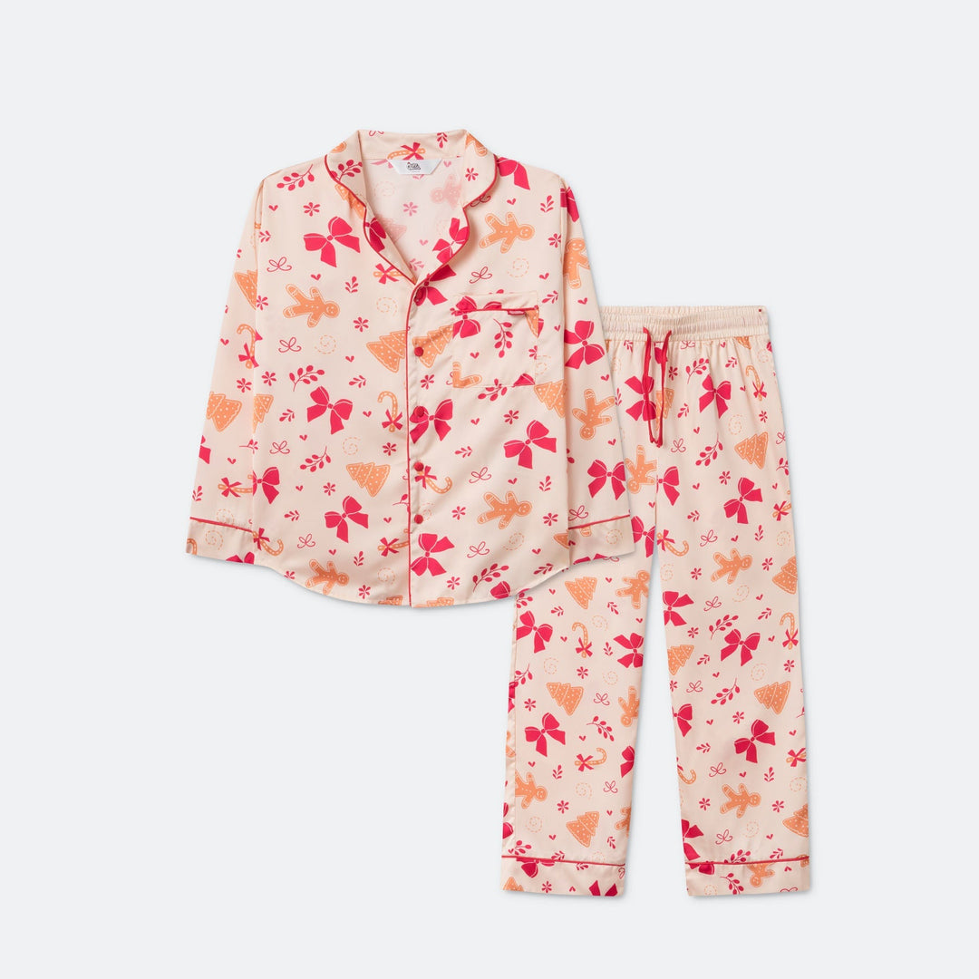 Peperkoek Satijnen Kerstpyjama voor Kinderen