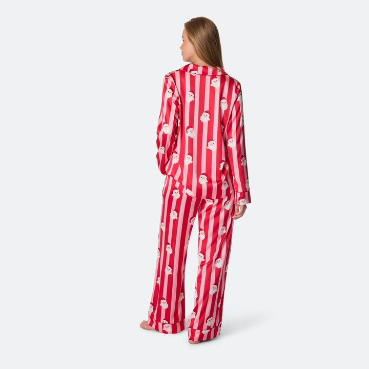 Gestreept Satijnen Kerstpyjama Dames