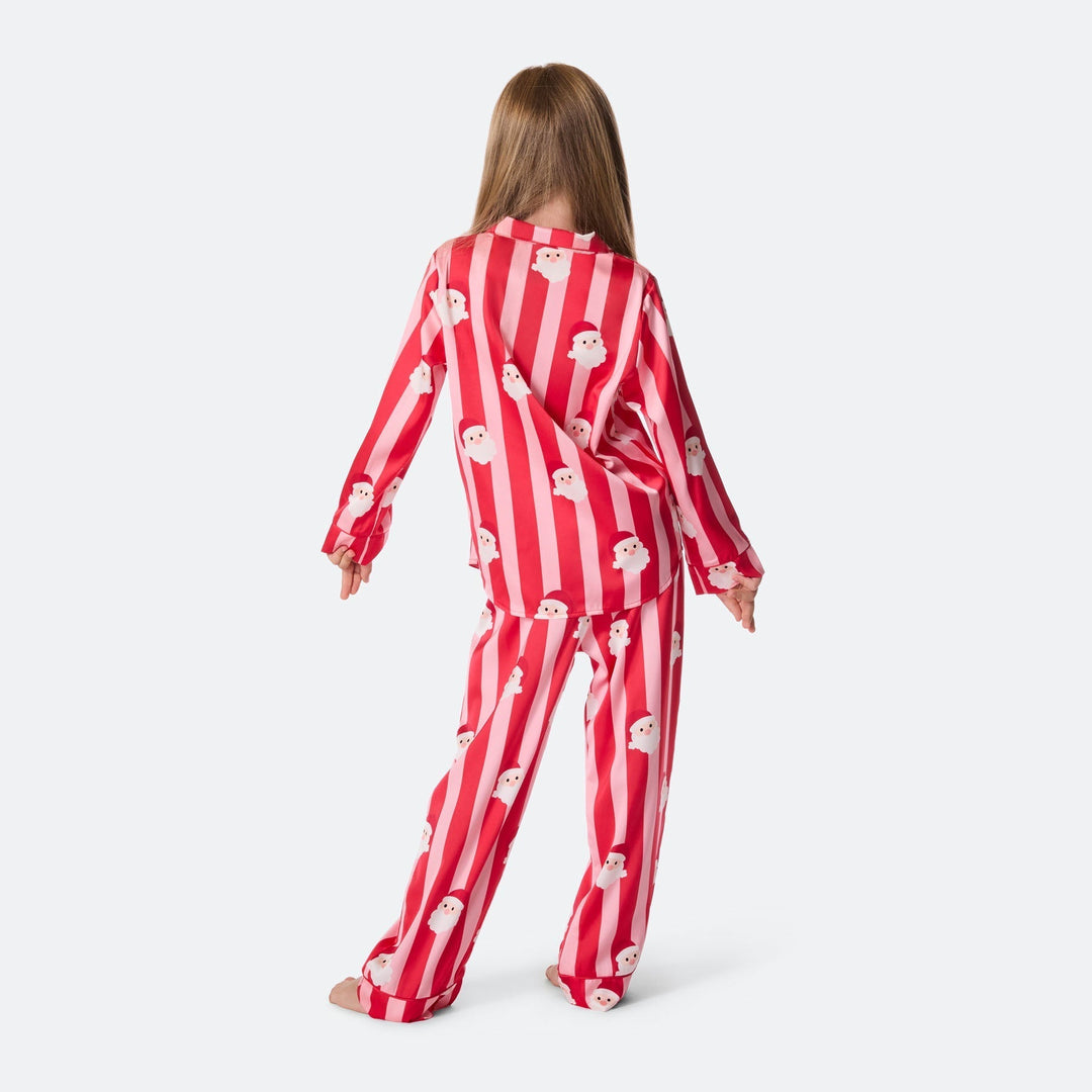 Gestreept Satijnen Kerstpyjama voor Kinderen