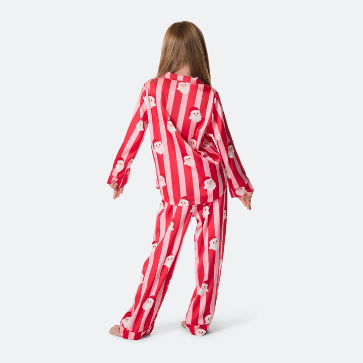 Gestreept Satijnen Kerstpyjama voor Kinderen