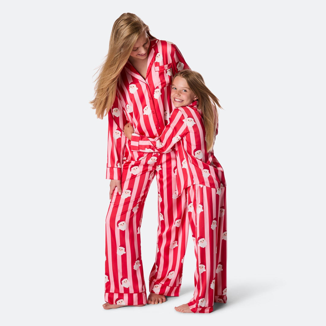 Gestreept Satijnen Kerstpyjama Dames