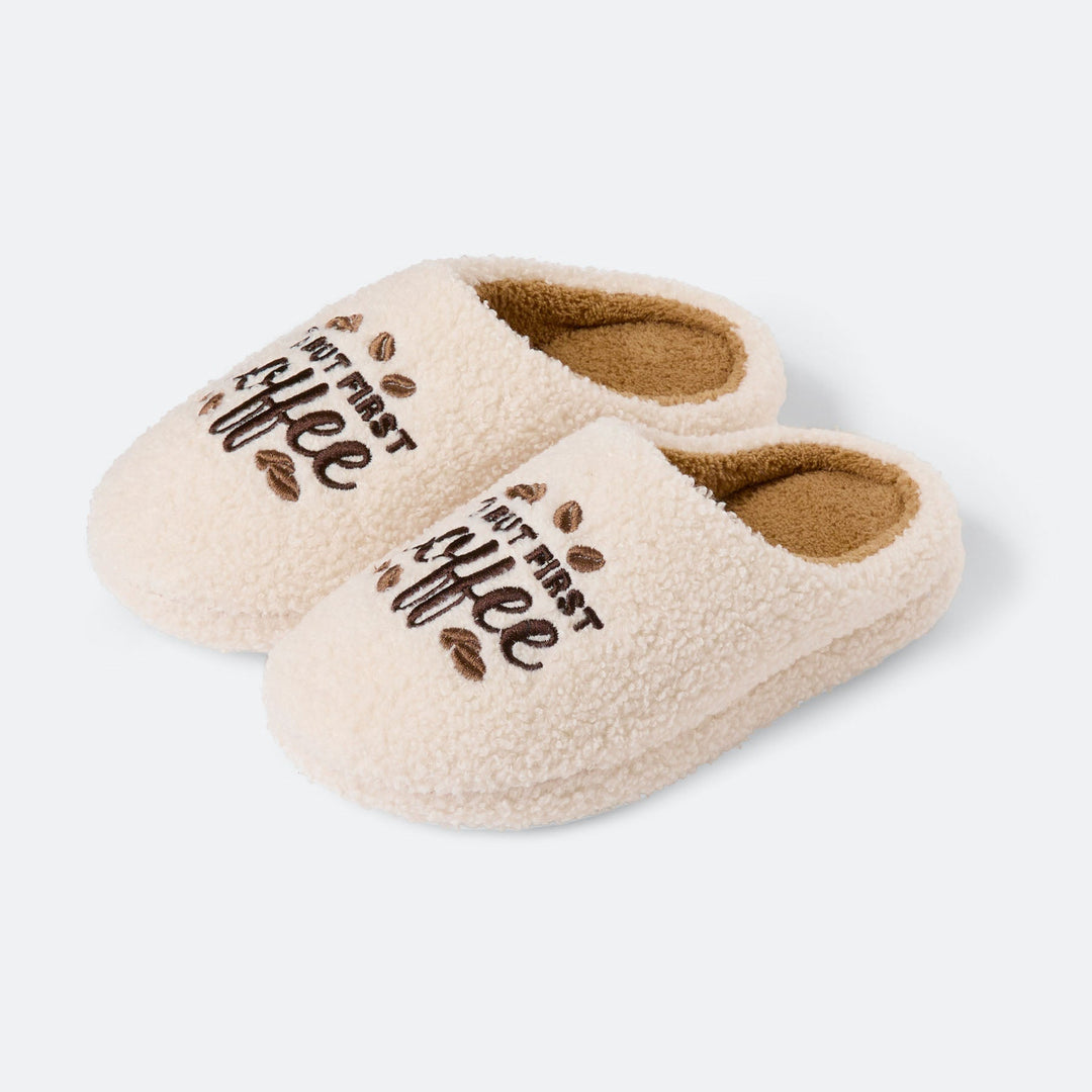 But First Coffee Pantoffels