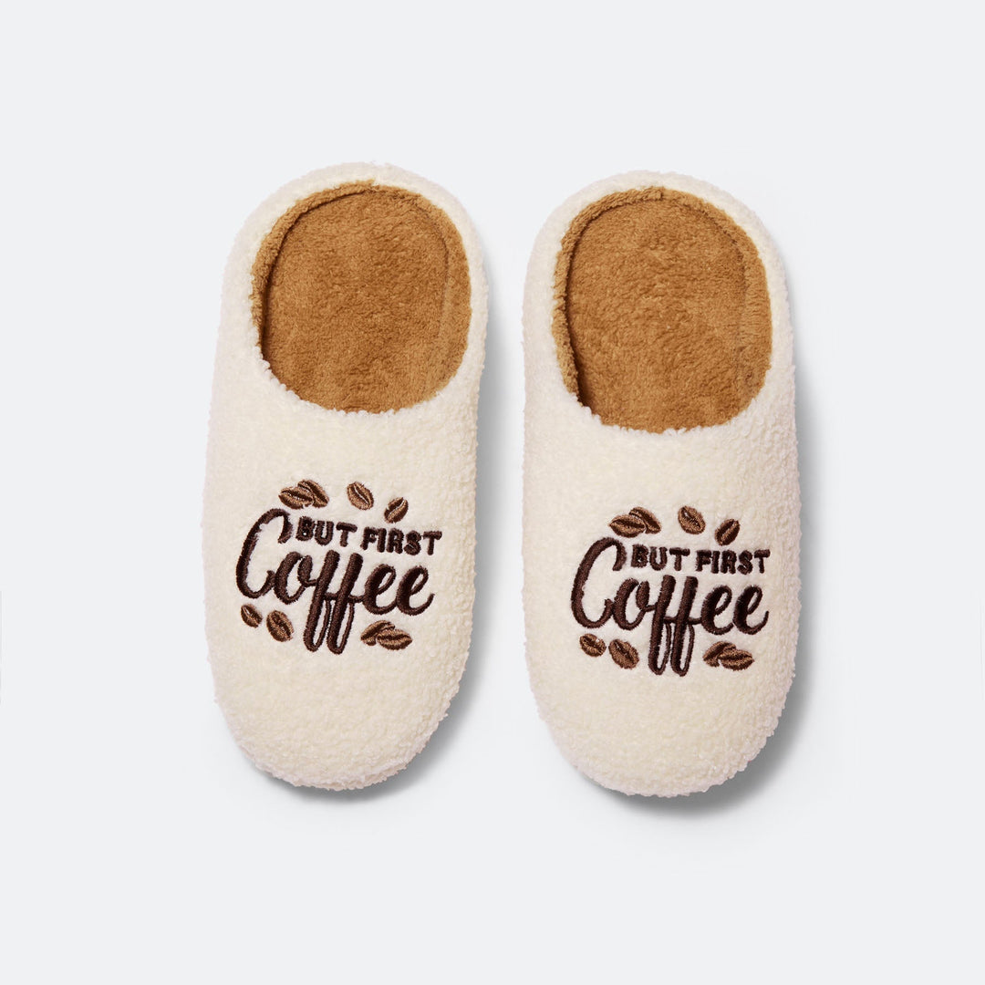 But First Coffee Pantoffels