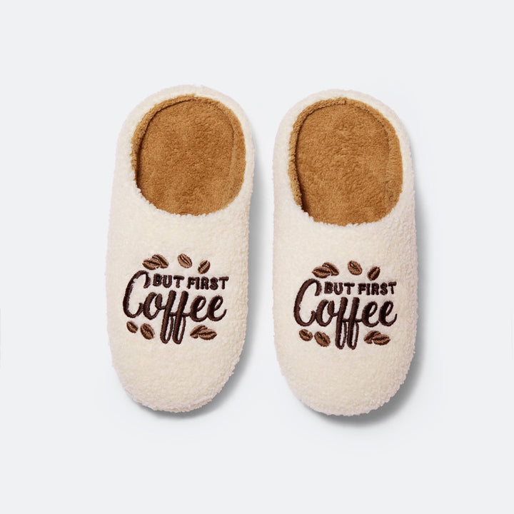 But First Coffee Pantoffels
