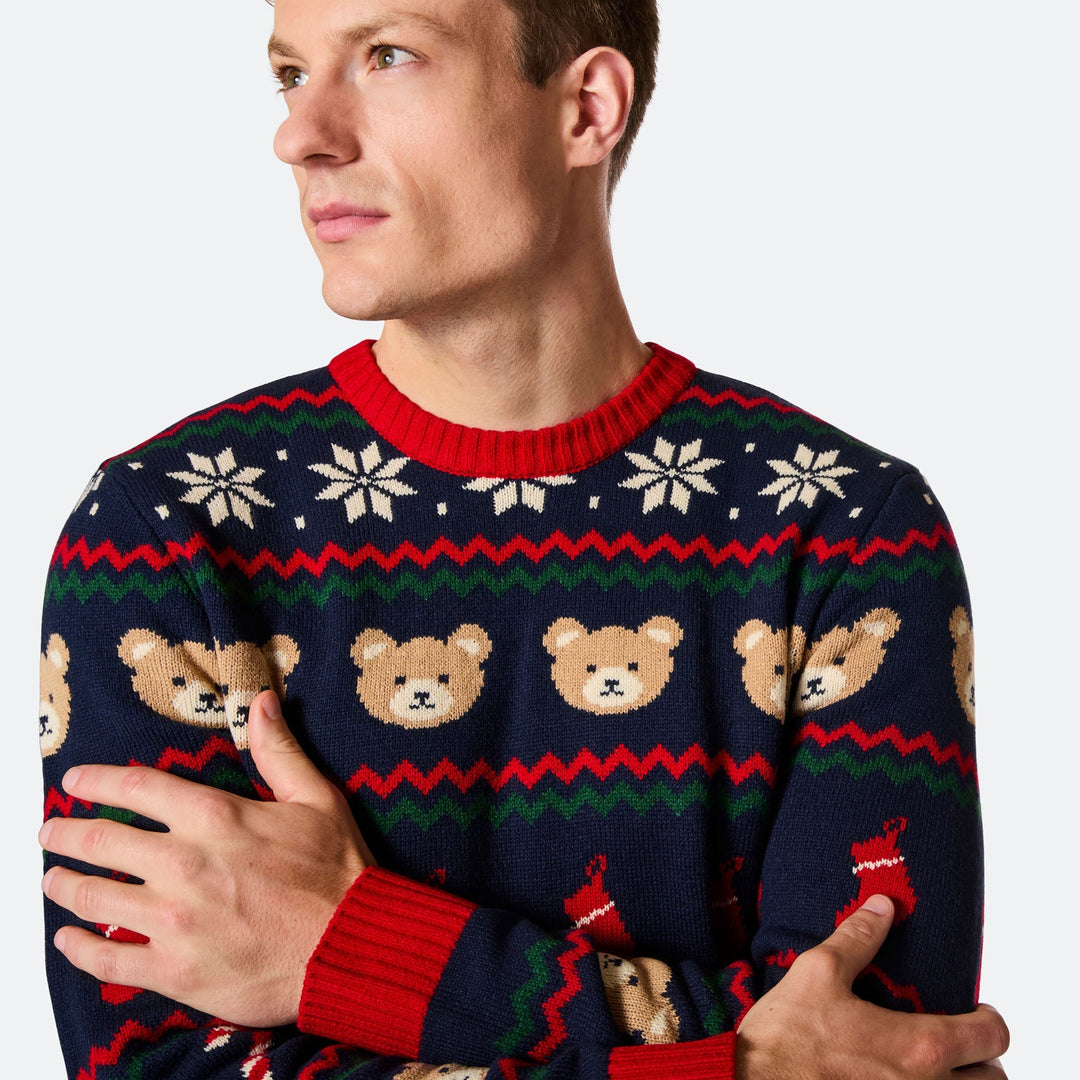 Teddybeer Kersttrui Heren