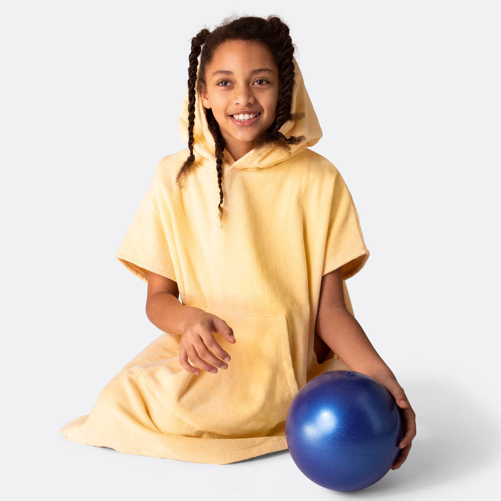 Abrikoos Oranje Surf Poncho Voor Kinderen