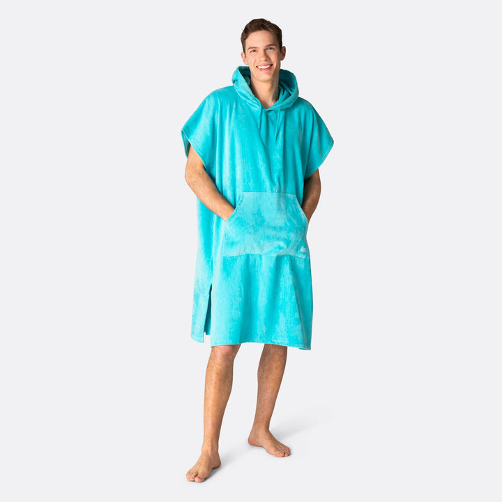 Koraalblauw Surf Poncho