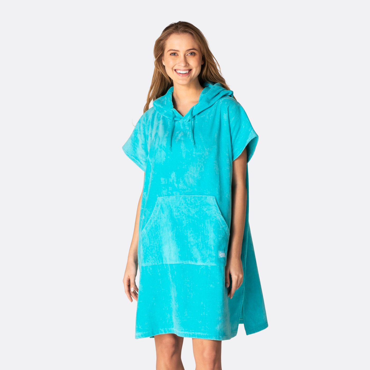 Koraalblauw Surf Poncho