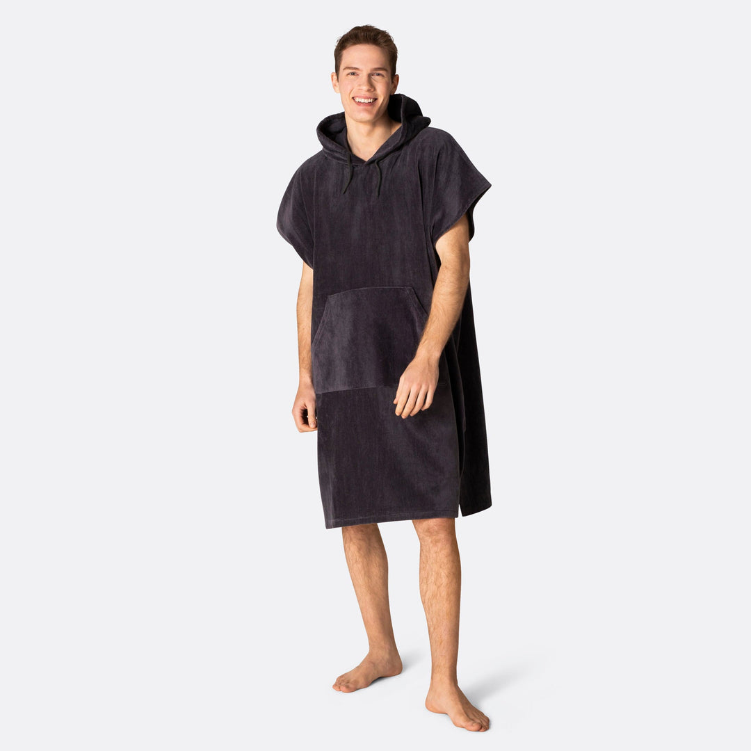 Houtskool Grijs Surf Poncho