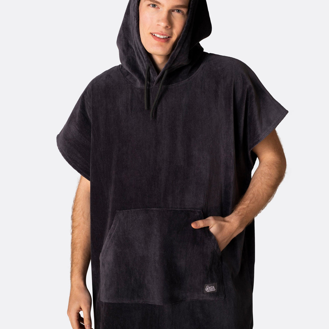 Houtskool Grijs Surf Poncho