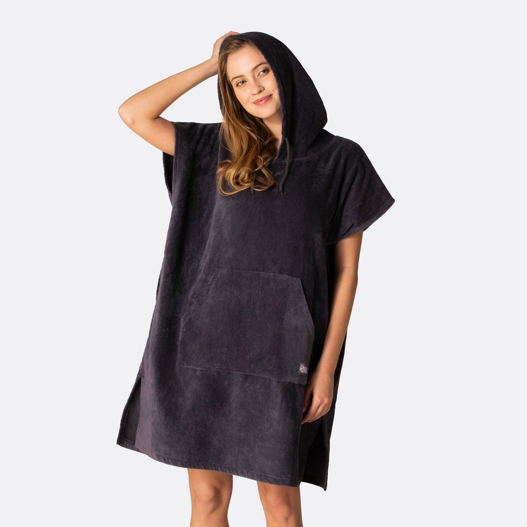 Houtskool Grijs Surf Poncho