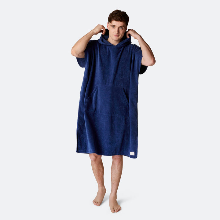 Navy Blauw Surf Poncho