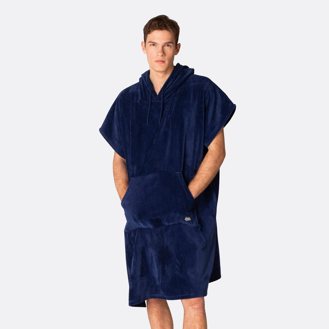 Navy Blauw Surf Poncho