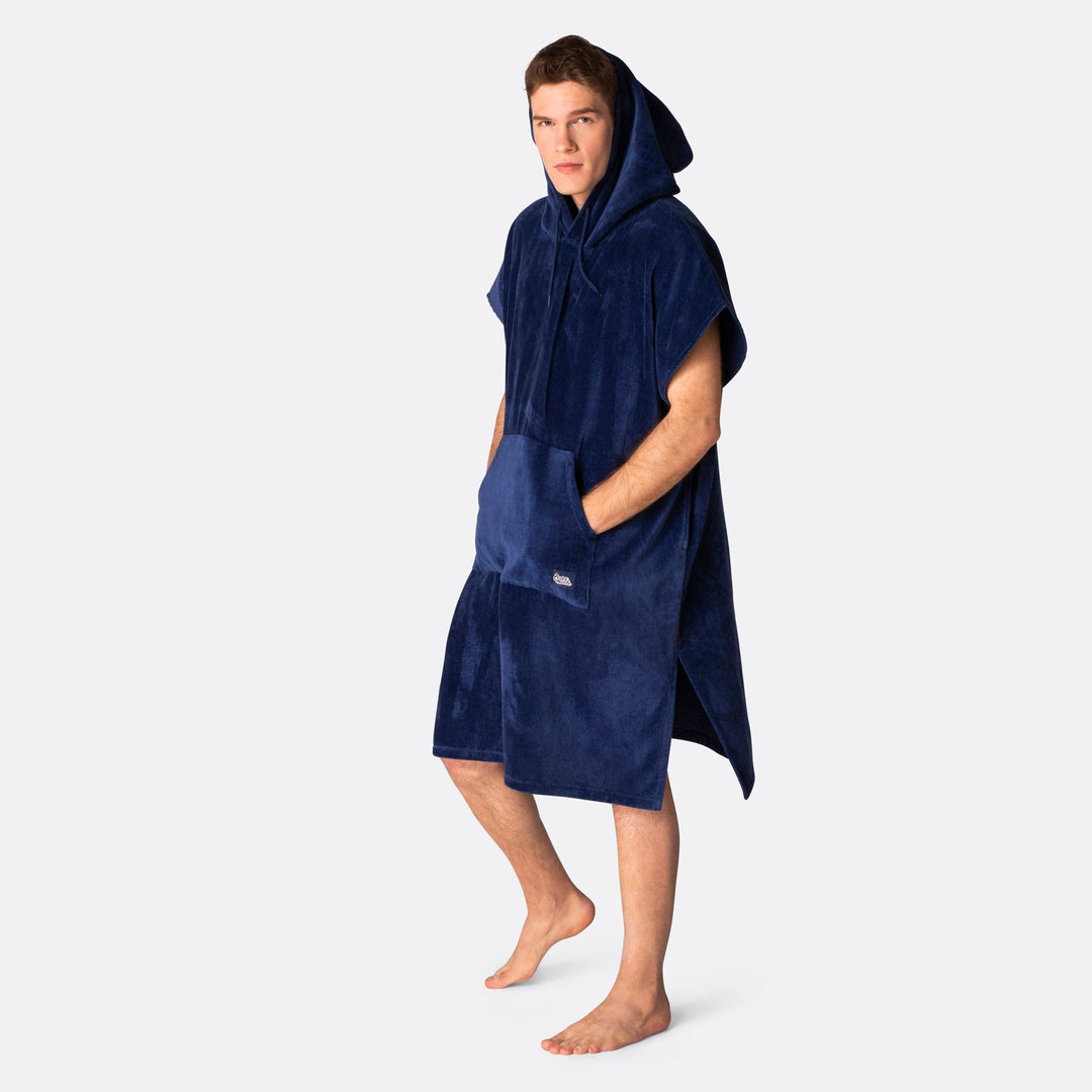 Navy Blauw Surf Poncho