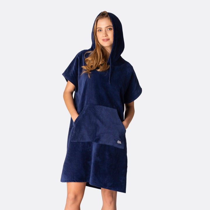 Navy Blauw Surf Poncho