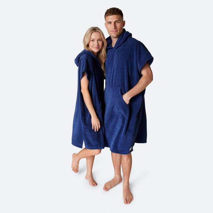 Navy Blauw Surf Poncho