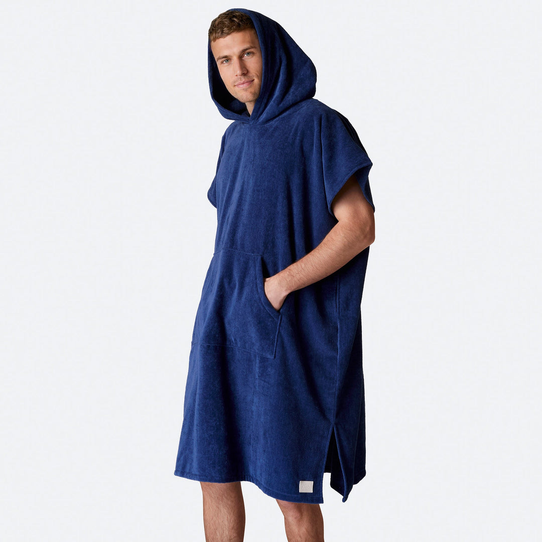 Navy Blauw Surf Poncho