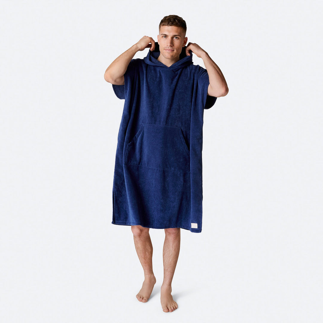 Navy Blauw Surf Poncho