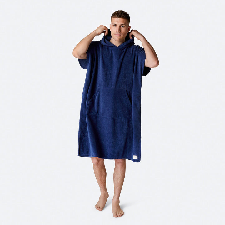 Navy Blauw Surf Poncho
