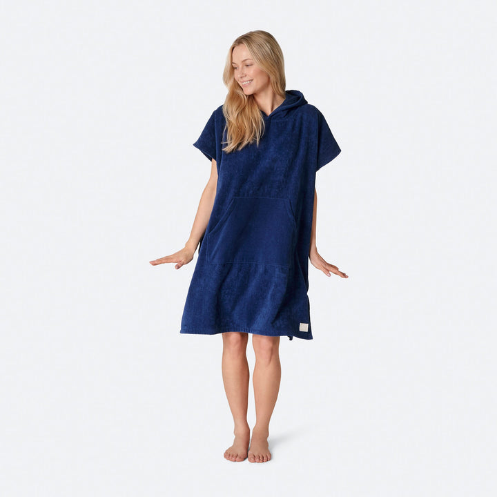 Navy Blauw Surf Poncho