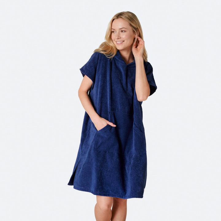 Navy Blauw Surf Poncho