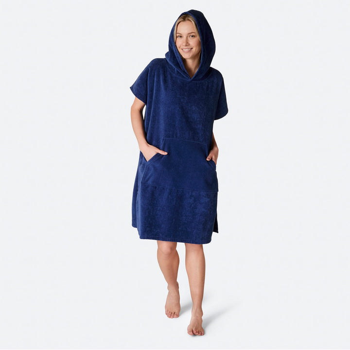 Navy Blauw Surf Poncho