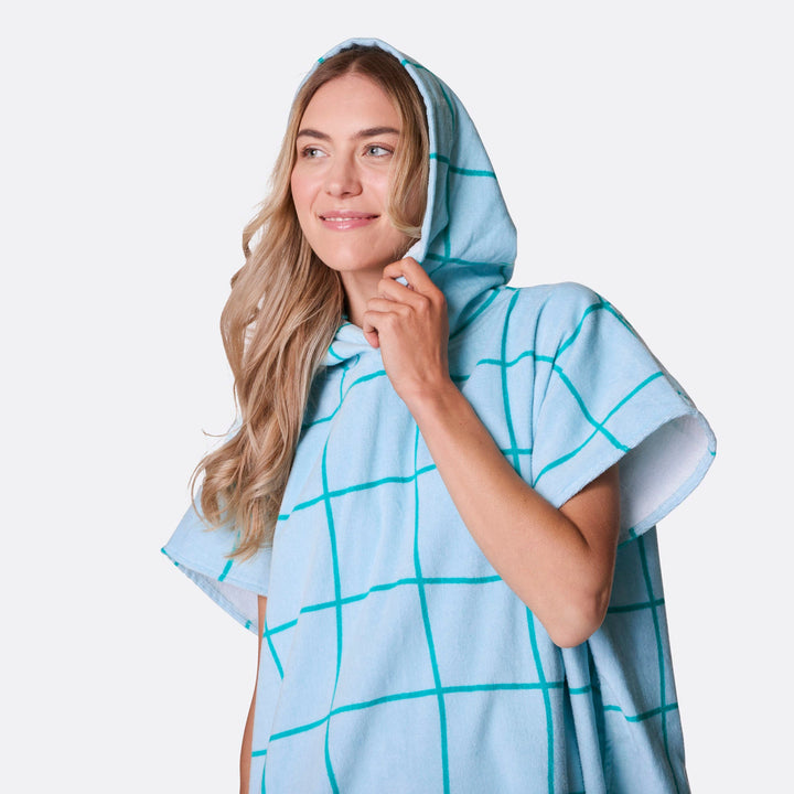Blauwe Zwembad Surf Poncho