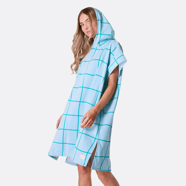 Blauwe Zwembad Surf Poncho