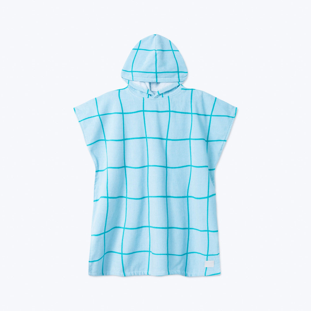 Blauwe Zwembad Surf Poncho voor Kinderen