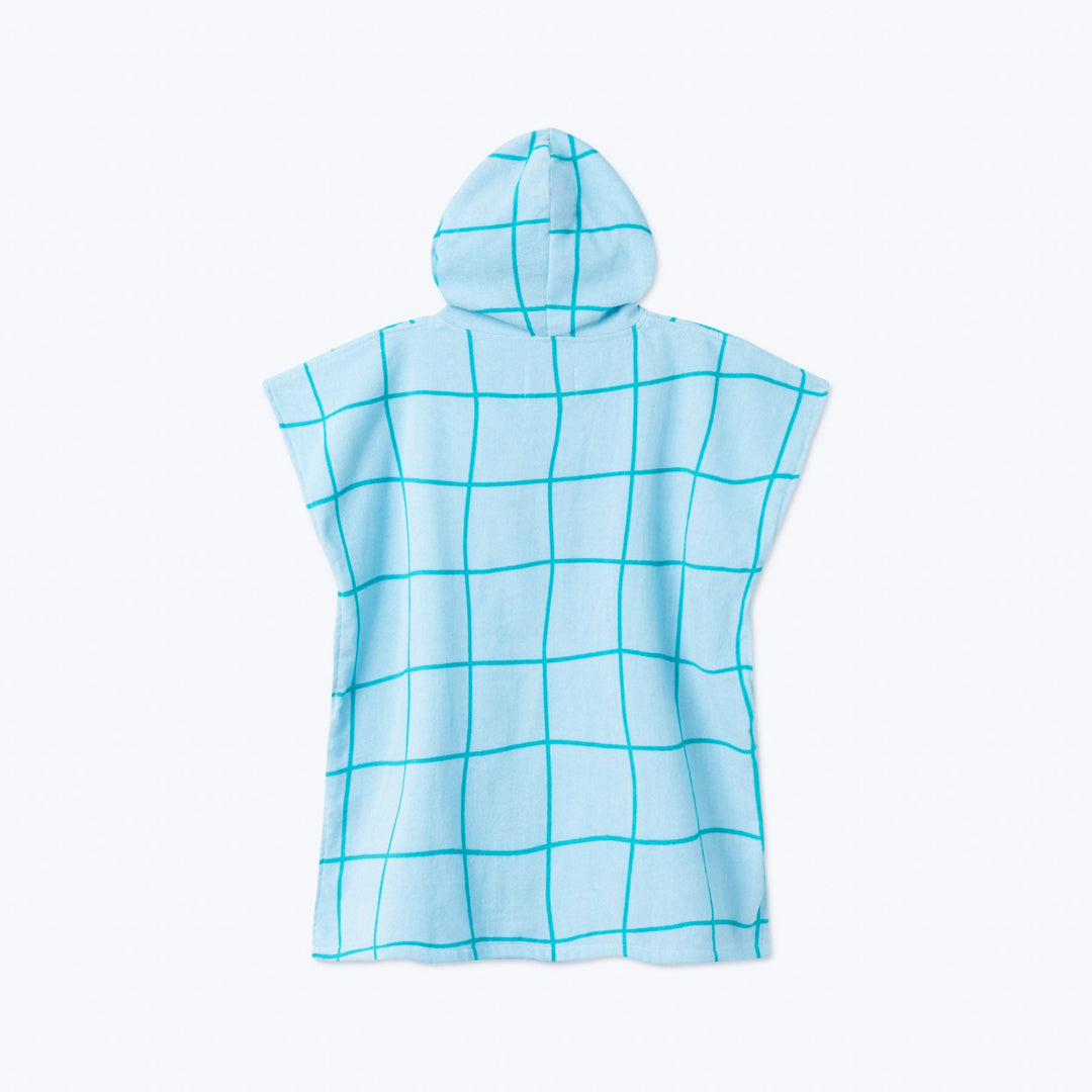 Blauwe Zwembad Surf Poncho voor Kinderen