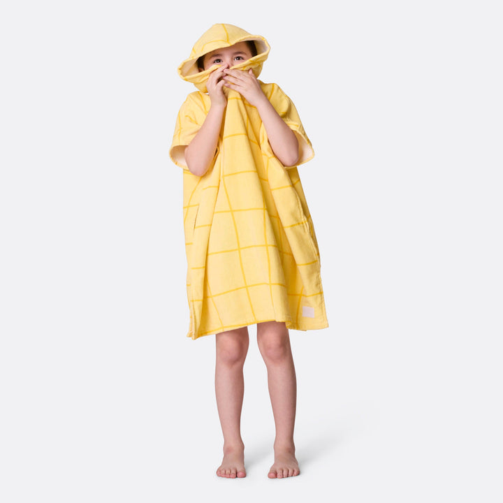 Gele Zwembad Surf Poncho voor Kinderen