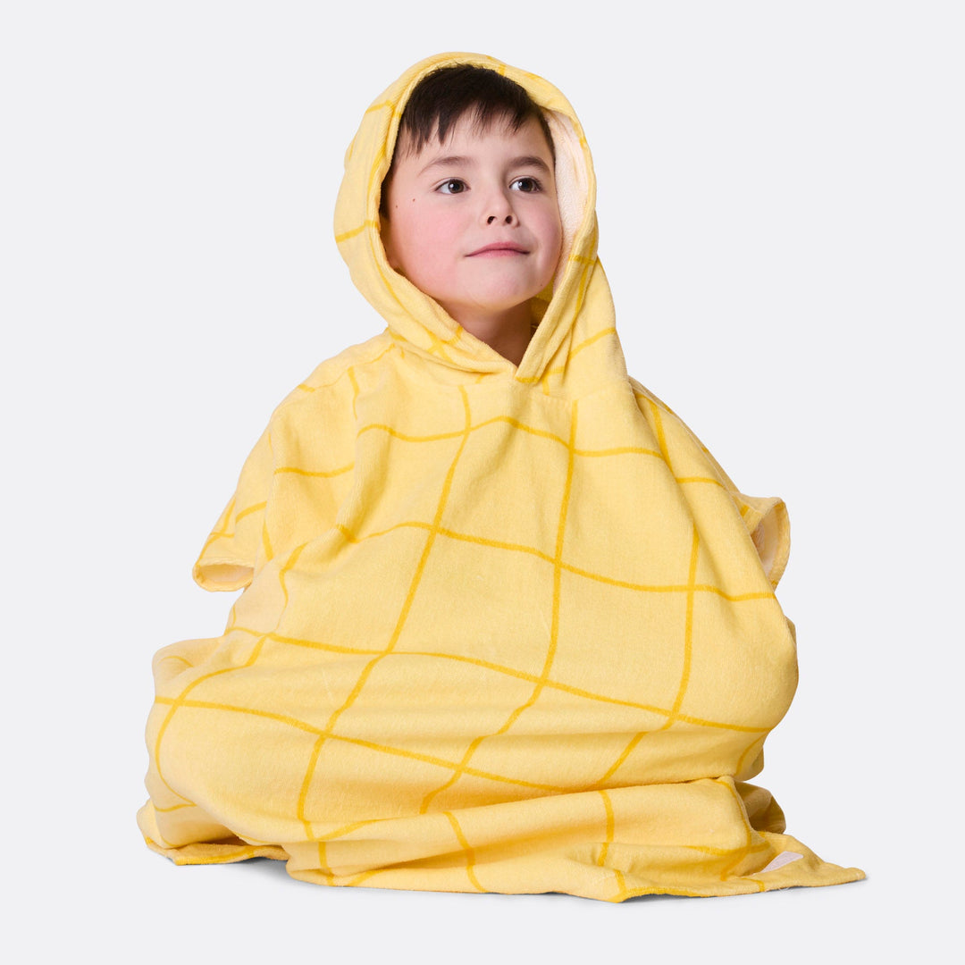 Gele Zwembad Surf Poncho voor Kinderen