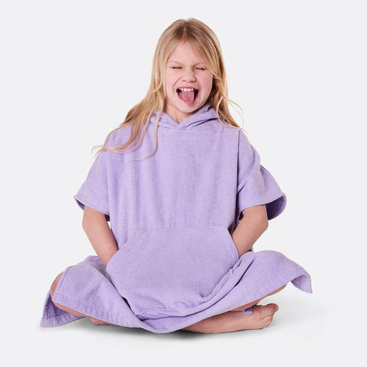 Paars Surf Poncho voor Kinderen