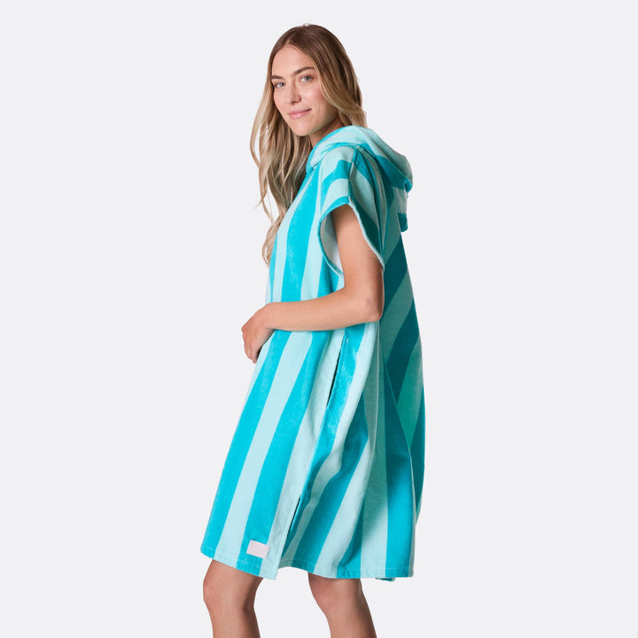 Koraal Gestreept Surf Poncho