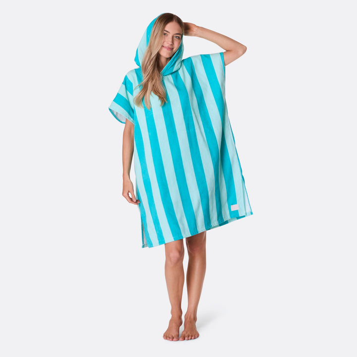 Koraal Gestreept Surf Poncho
