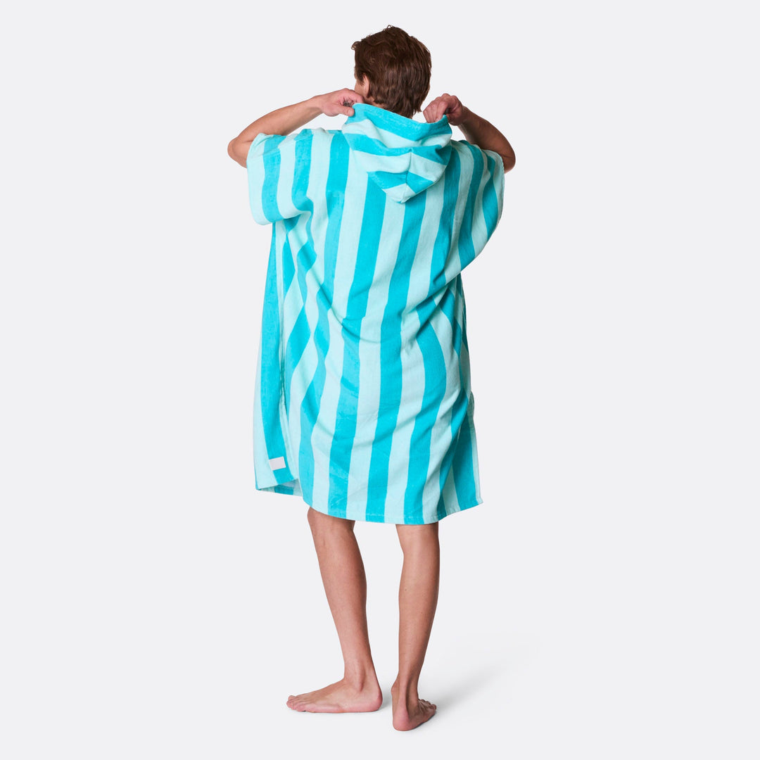 Koraal Gestreept Surf Poncho