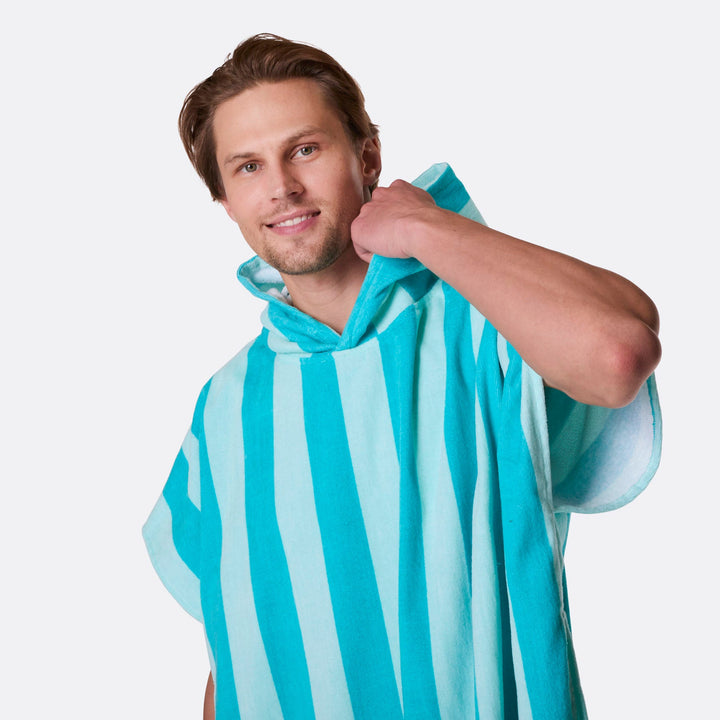 Koraal Gestreept Surf Poncho