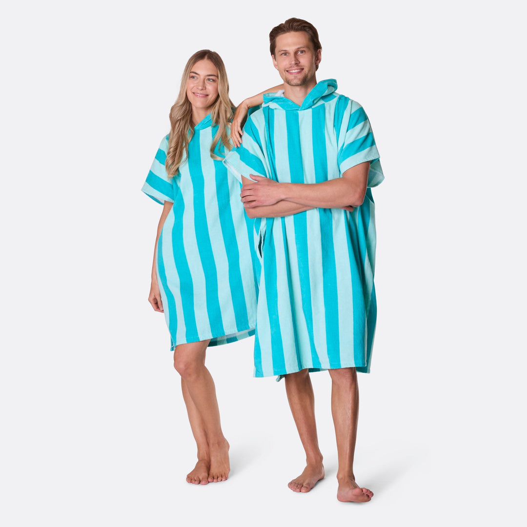 Koraal Gestreept Surf Poncho