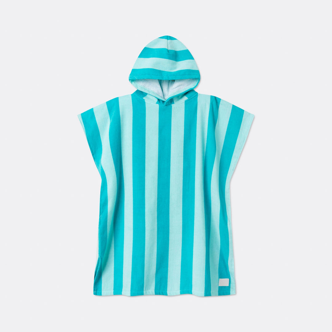 Koraal Gestreept Surf Poncho voor Kinderen